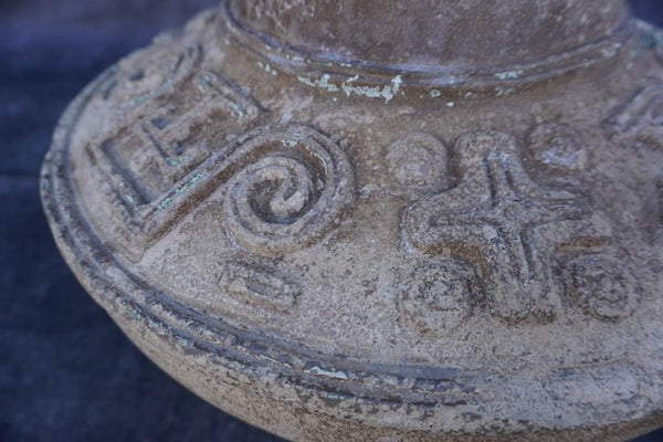 Italian Terra Cotta Indian Bowl w Original Paint Traces circa 1922-35 CA2541