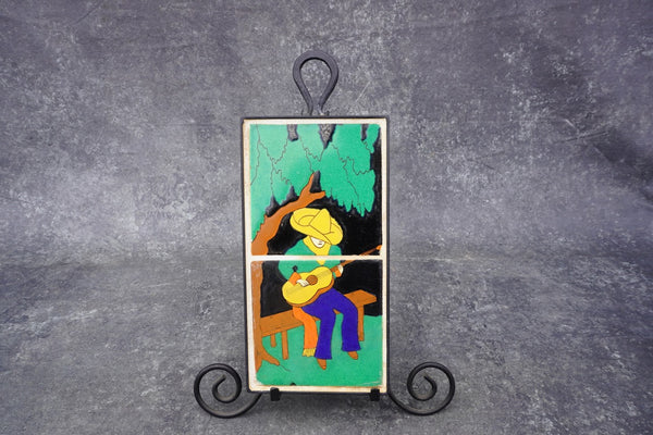 Taylor Two-Tile Plaque - Mexican Guitar Player CA2555