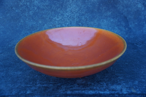 Pacific Hostessware Footed Low Bowl in Apache red CA2577