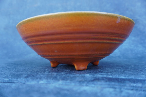 Pacific Hostessware Footed Low Bowl in Apache red CA2577