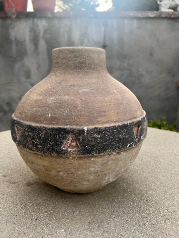 Hillside Pottery Cement and Old Paint Vessel CA2596