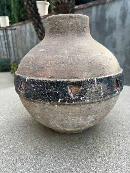 Hillside Pottery Cement and Old Paint Vessel CA2596