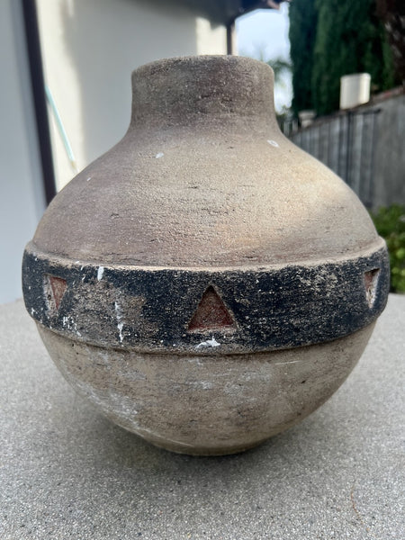 Hillside Pottery Cement and Old Paint Vessel CA2596