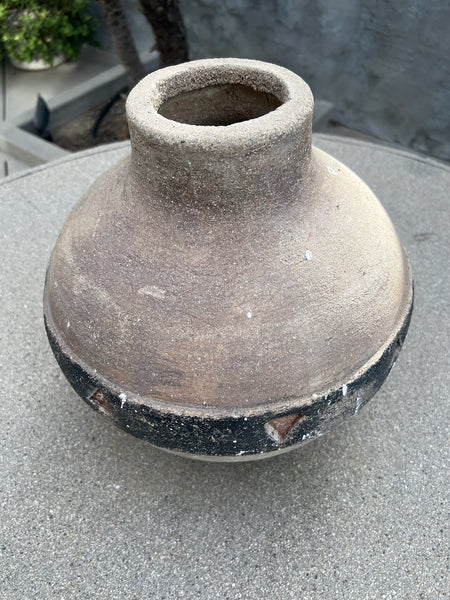 Hillside Pottery Cement and Old Paint Vessel CA2596