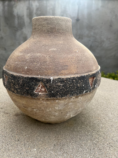 Hillside Pottery Cement and Old Paint Vessel CA2596