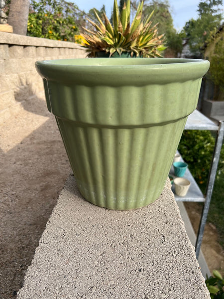 Garden City Pale Green Ribbed Jardiniere CA2602