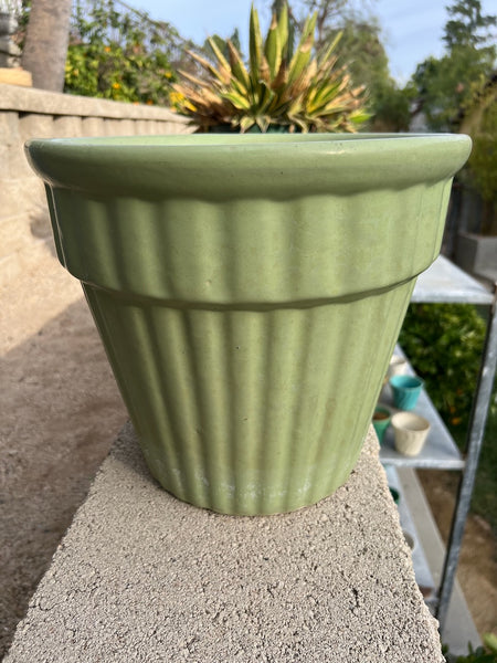 Garden City Pale Green Ribbed Jardiniere CA2602