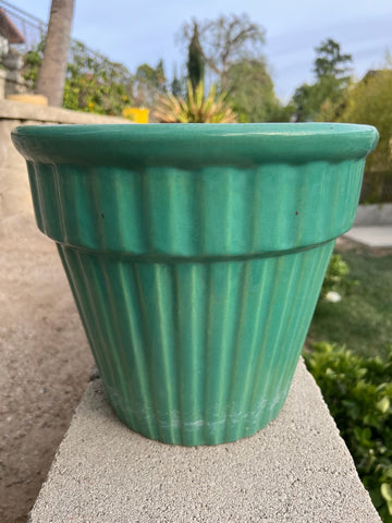 Garden City Jade Green Ribbed Jardiniere CA2603