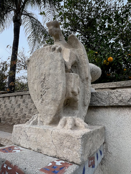 Pair of Cement Garden Gargoyles CA2609