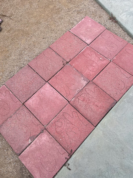 Terra Cotta Pavers, Each Incised with the Classic Mexicana Siesta-Time Motif CA2614