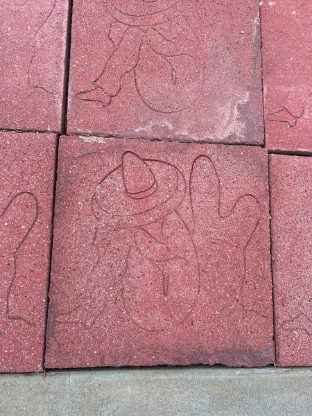 Terra Cotta Pavers, Each Incised with the Classic Mexicana Siesta-Time Motif CA2614