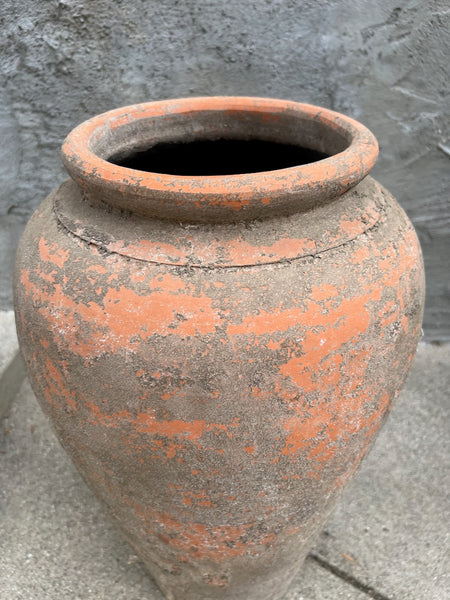 Italian Terra Cotta Co Cement Oil Jar CA2620