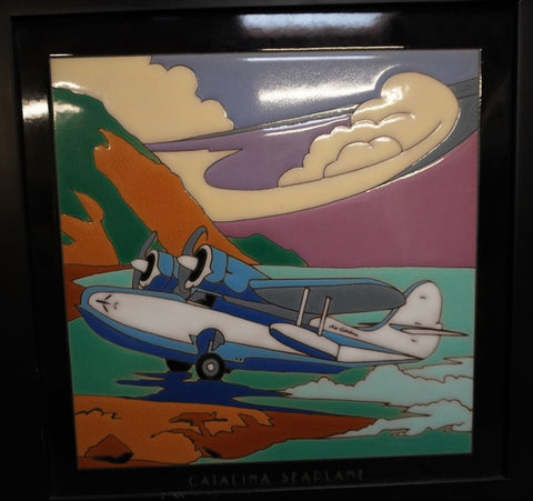 Catalina Seaplane Contemporary Tile in a Frame CA2628