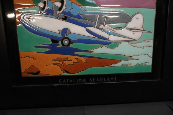 Catalina Seaplane Contemporary Tile in a Frame CA2628