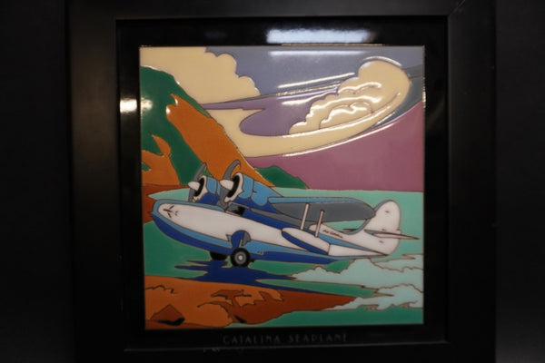 Catalina Seaplane Contemporary Tile in a Frame CA2628