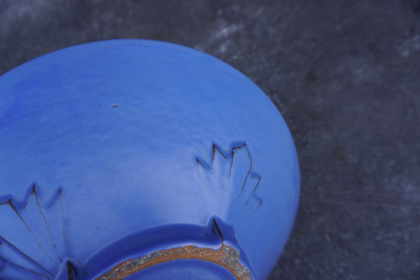 Catalina Chevron Bowl in Matte Blue CA2636