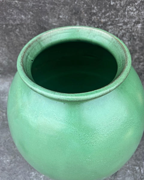Catalina island oil jar red clay descanco green