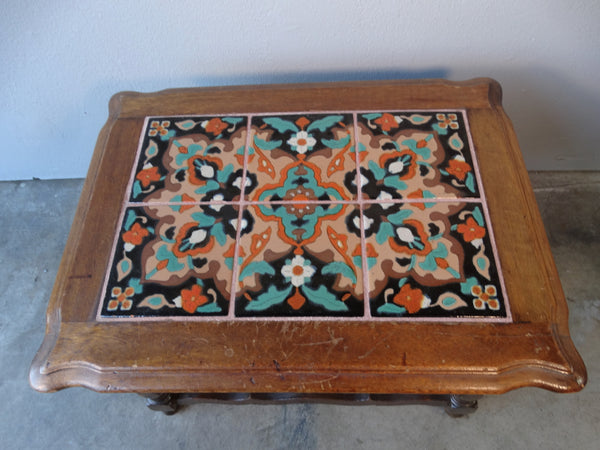 Taylor 6-Tile Tile-Top Table 1920s F2425