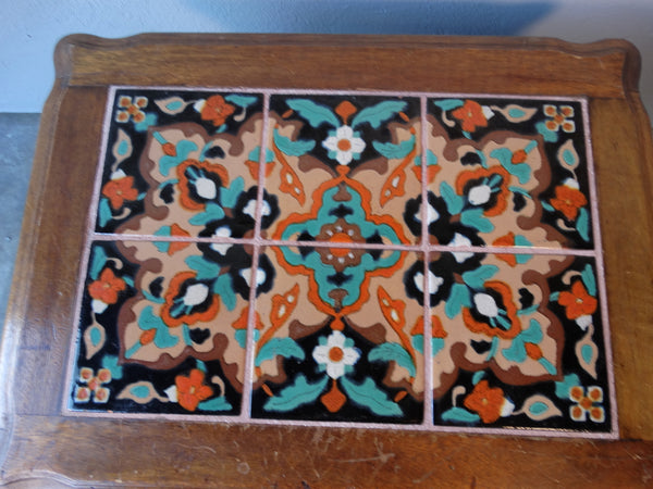 Taylor 6-Tile Tile-Top Table 1920s F2425