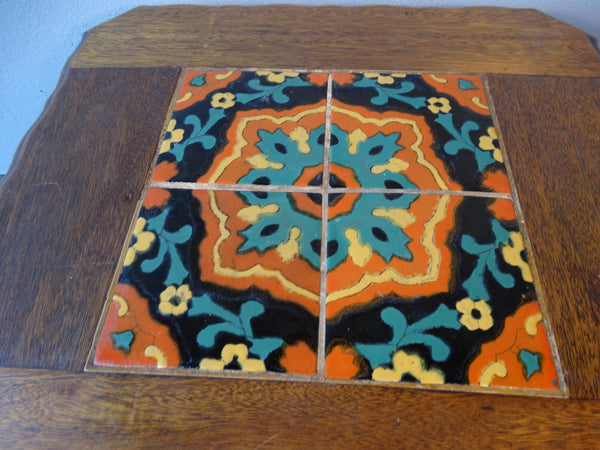 Taylor 4-Tile Tile-Top Table 1920s F2426