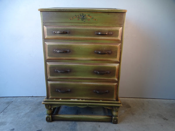 Monterey Farmhouse Lift-Top Gentleman's Dresser in Original Green Finish  F2428