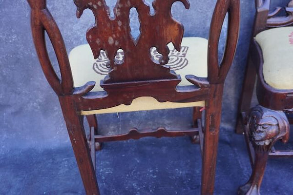 Mexican Colonial Chippendale Set of Three Dining Chairs  F2493