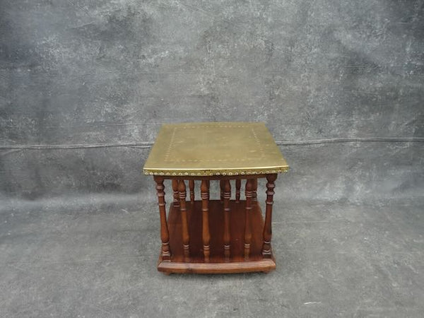 Spanish Revival Brass and copper Top Occasional table F2455