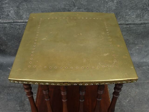Spanish Revival Brass and copper Top Occasional table F2455