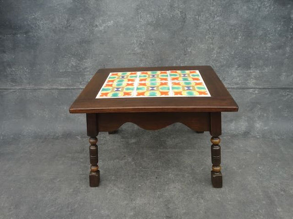 Monterey Style Spanish Revival D & M 6 tile top table F2472