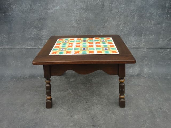 Monterey Style Spanish Revival D & M 6 tile top table F2472