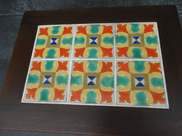 Monterey Style Spanish Revival D & M 6 tile top table F2472