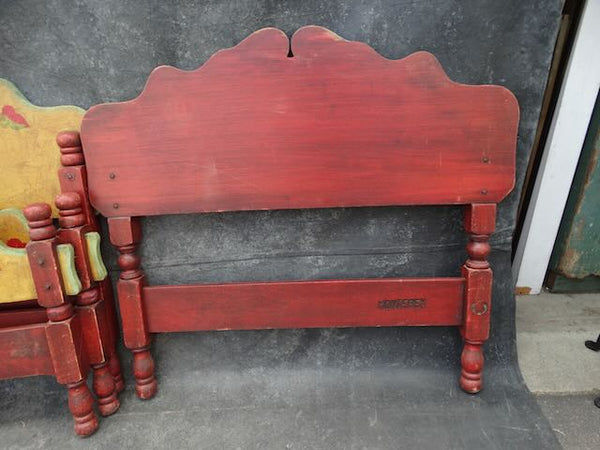 Pair of Monterey Classic Twin Beds from San Simeon 1930s F2476