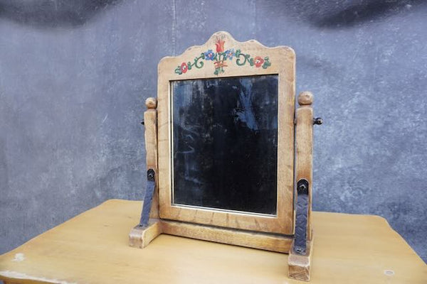 Monterey Classic Table Top Mirror in Straw Ivory