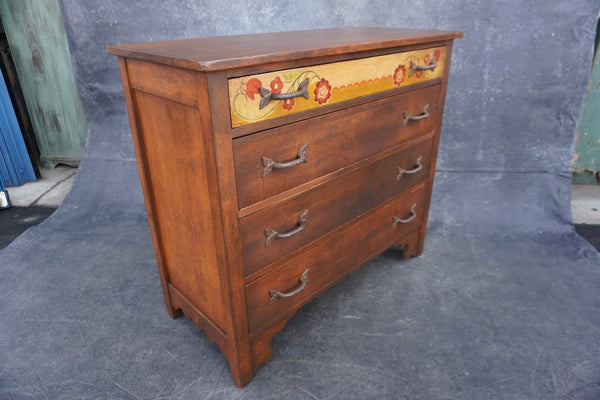 Monterey 4-Drawer Dresser in Smokey Maple And Crackle Decoration F2520