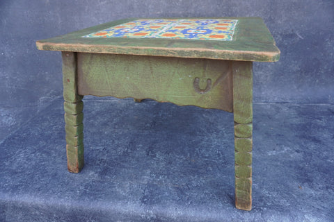Monterey Green Tile Top Side Table with Taylor Tiles F2531