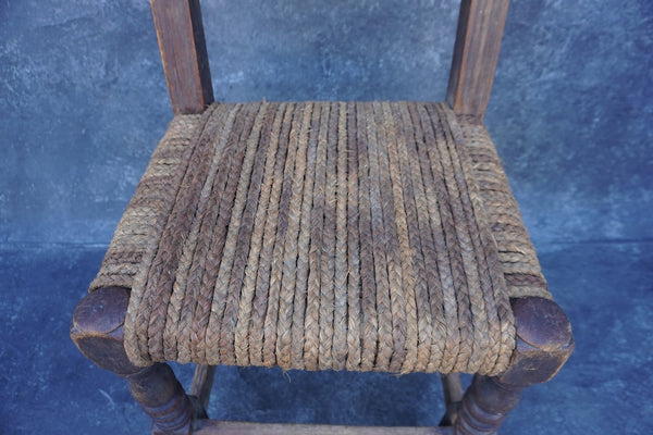 Mexican Colonial Chair, Hand Made with Restored Braided Seat F2535