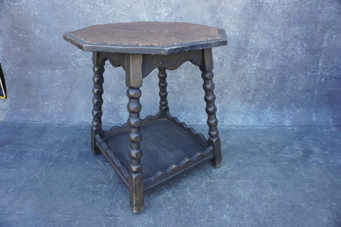 Monterey Octagonal Leather Top Lamp Table  F2538