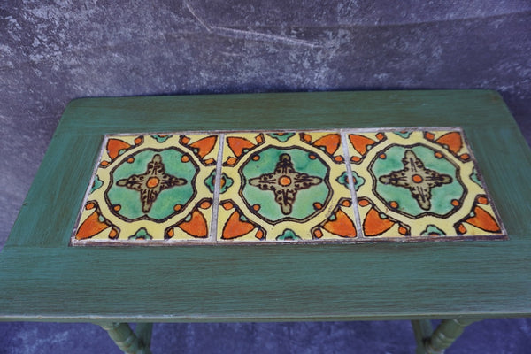 Malibu 3-Tile Top Spanish Revival Table F2545