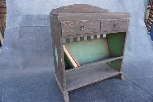 Monterey Style Bookcase/Hall Table with Two Drawers 1934 F2562