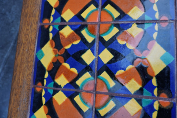 Art Deco Tudor Tile 6-Tile Table F2569