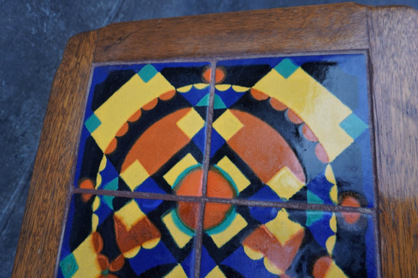 Art Deco Tudor Tile 6-Tile Table F2569