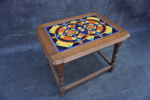 Art Deco Tudor Tile 6-Tile Table F2569