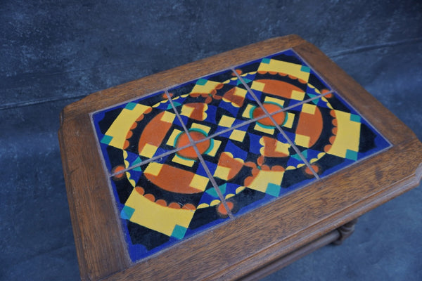 Art Deco Tudor Tile 6-Tile Table F2569