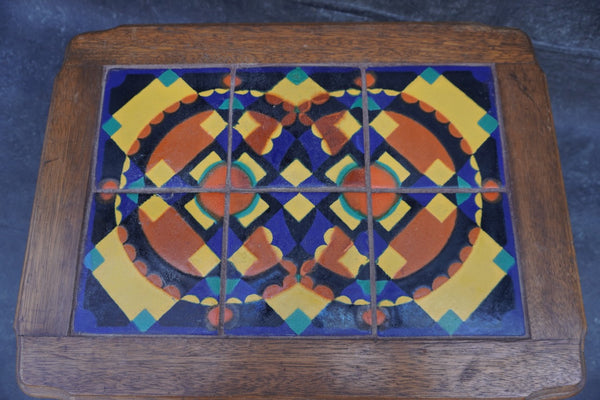 Art Deco Tudor Tile 6-Tile Table F2569