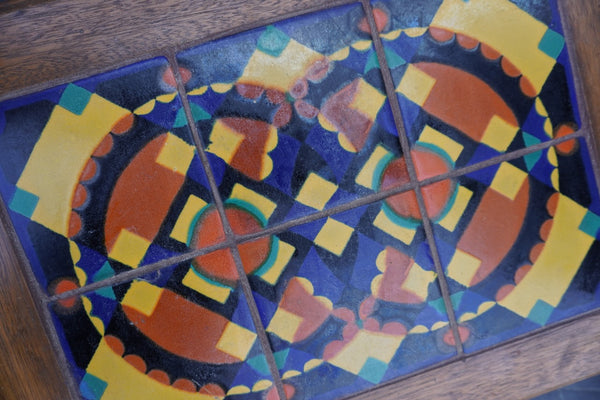 Art Deco Tudor Tile 6-Tile Table F2569