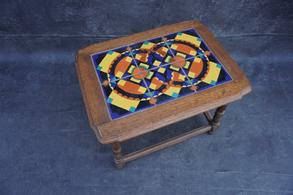 Art Deco Tudor Tile 6-Tile Table F2569