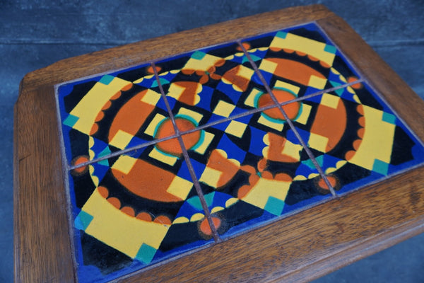 Art Deco Tudor Tile 6-Tile Table F2569