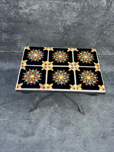 Malibu 6-Tile Top Table with Wrought Iron Base F2571