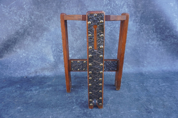 English or Scottish Arts & Crafts Tabouret, Wood and Copper c 1905-10 F2584