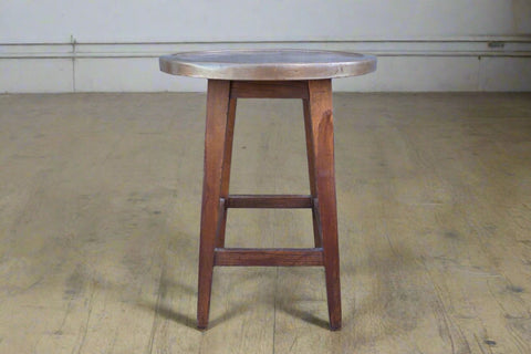 Limbert Copper Top Round Side Table from the Hotel McAlpin NYC  c 1912 F2587